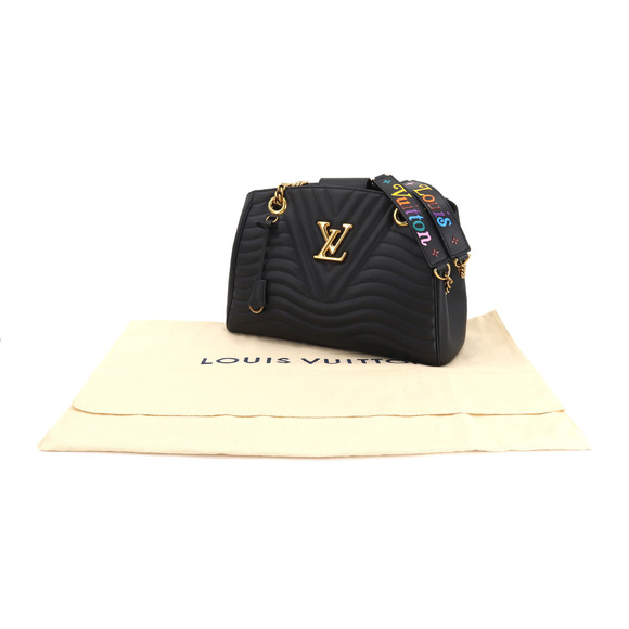Louis Vuitton New Wave Chain Shoulder Bag Leather Noir - Picture 7 of 8